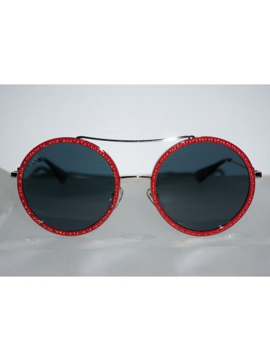 GUCCI GG 0061S 018 Red Acrylic, Metal Geometric Italy Designer Sunglasses main image 6